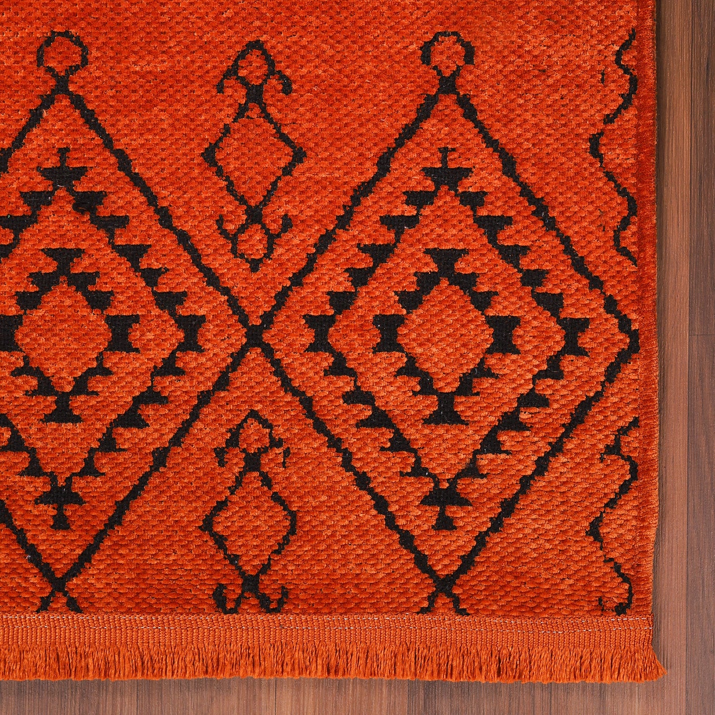 Ljuva Home Machine Washable Rug RW1801 – ORANGE Soft Chenille