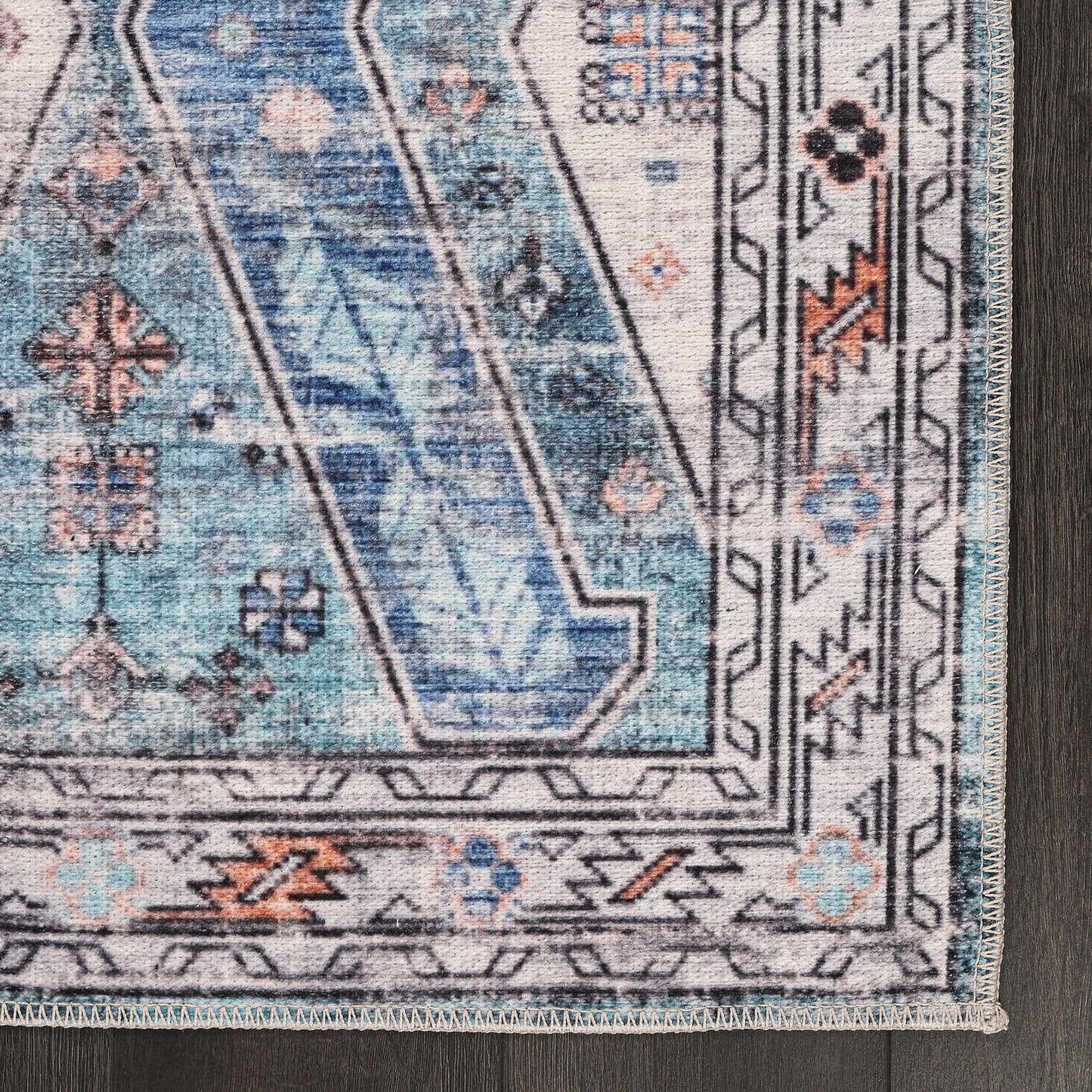 Ljuva Home Ð Kilim Red Medallion Washable Rug Ð Design NL1015