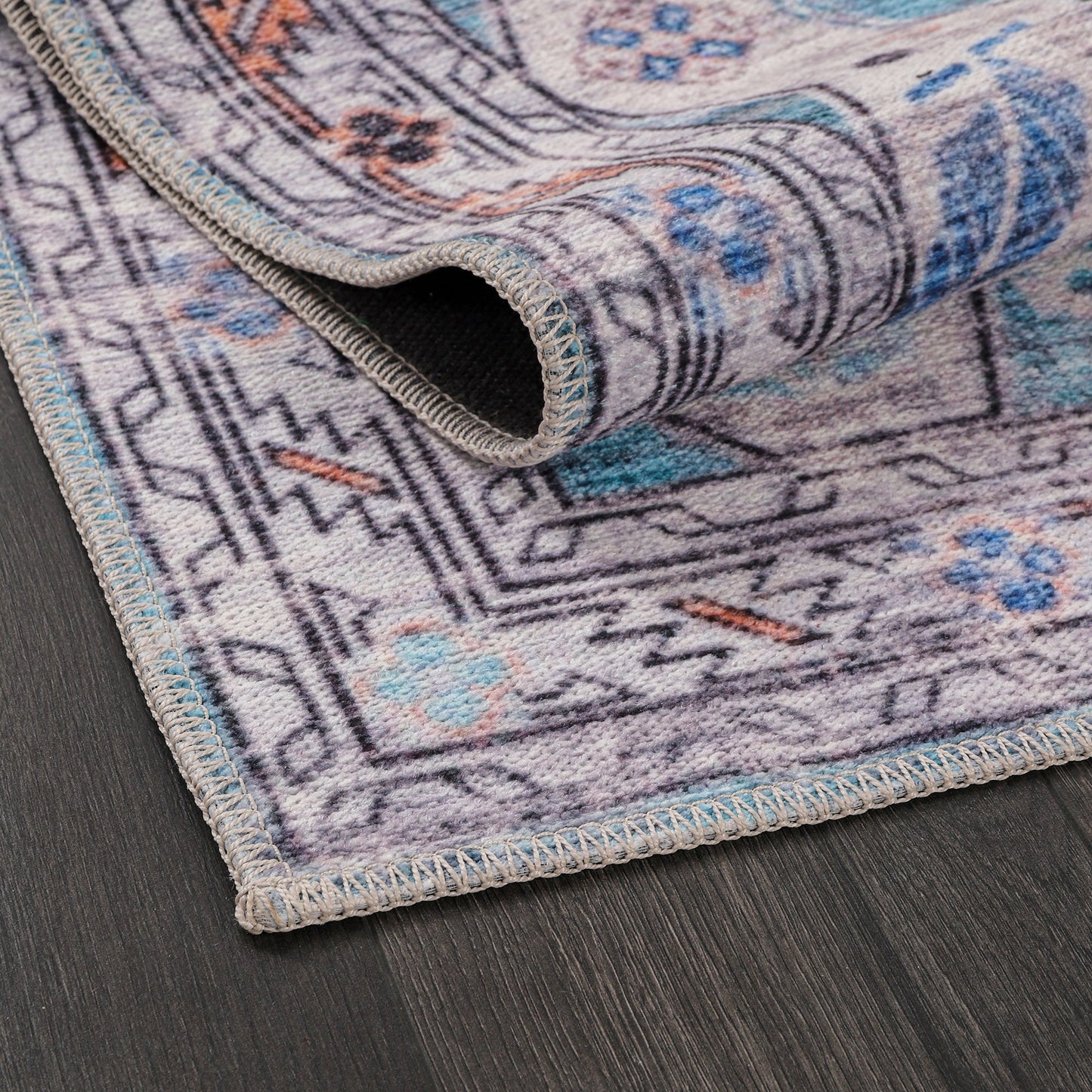 Ljuva Home Ð Kilim Red Medallion Washable Rug Ð Design NL1015