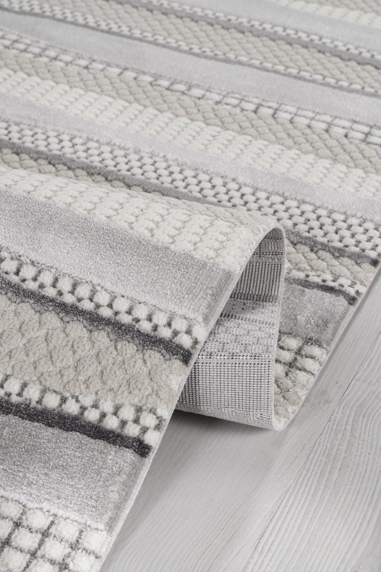 Ljuva Home Grey Modern Boyut BY045 Area Rug – Polypropylene and Polyester, Non‑Shed, Easy‑Clean, Durable | Bedroom, Study, Kids Room, Entryway