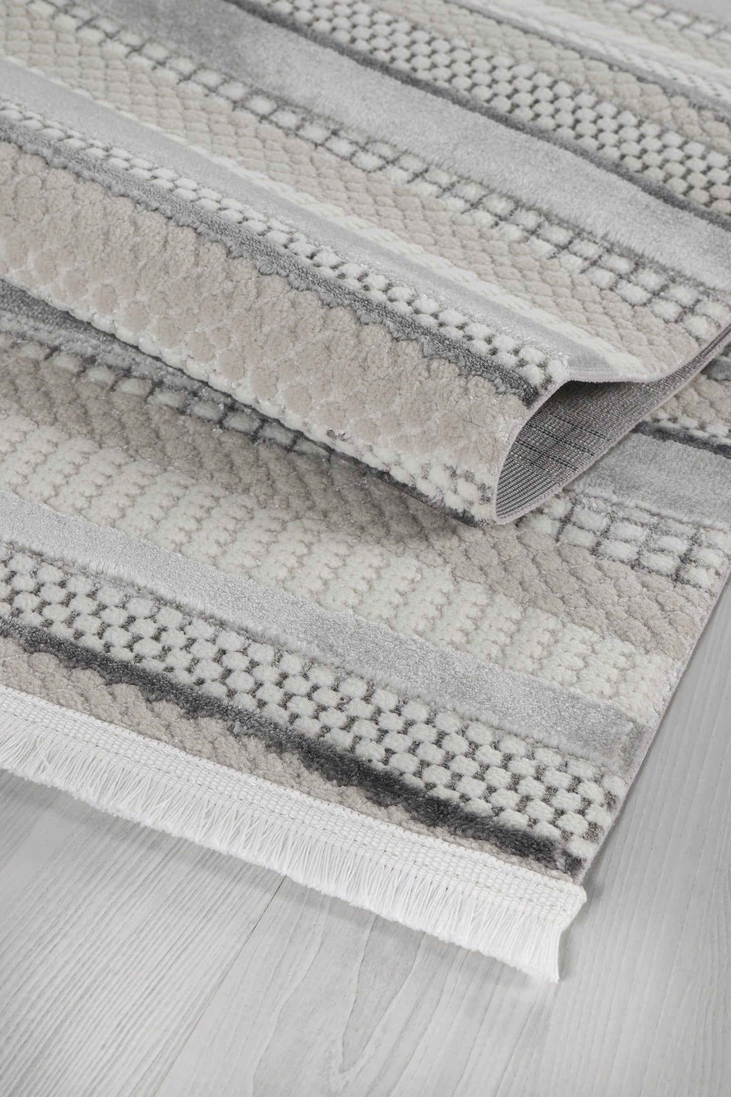 Ljuva Home Grey Modern Boyut BY045 Area Rug – Polypropylene and Polyester, Non‑Shed, Easy‑Clean, Durable | Bedroom, Study, Kids Room, Entryway