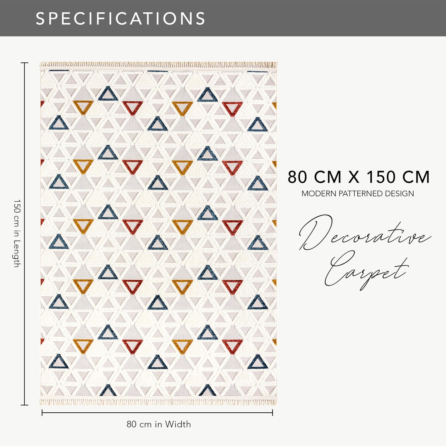 Ljuva Home Area Rug for Living Room, Bedroom & Hallway – Soft & Durable Low Pile Area Rugs – Bohemian, Aztec & Boho Style – Pet & Kid-Friendly, Ideal for High-Traffic Areas (Copy)