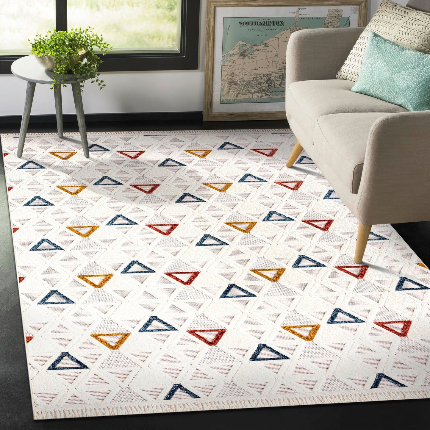 Ljuva Home Area Rug for Living Room, Bedroom & Hallway – Soft & Durable Low Pile Area Rugs – Bohemian, Aztec & Boho Style – Pet & Kid-Friendly, Ideal for High-Traffic Areas (Copy)