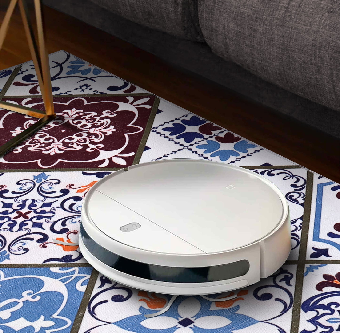 Ljuva Home Modern Beige Floral Washable Rug Design 4002