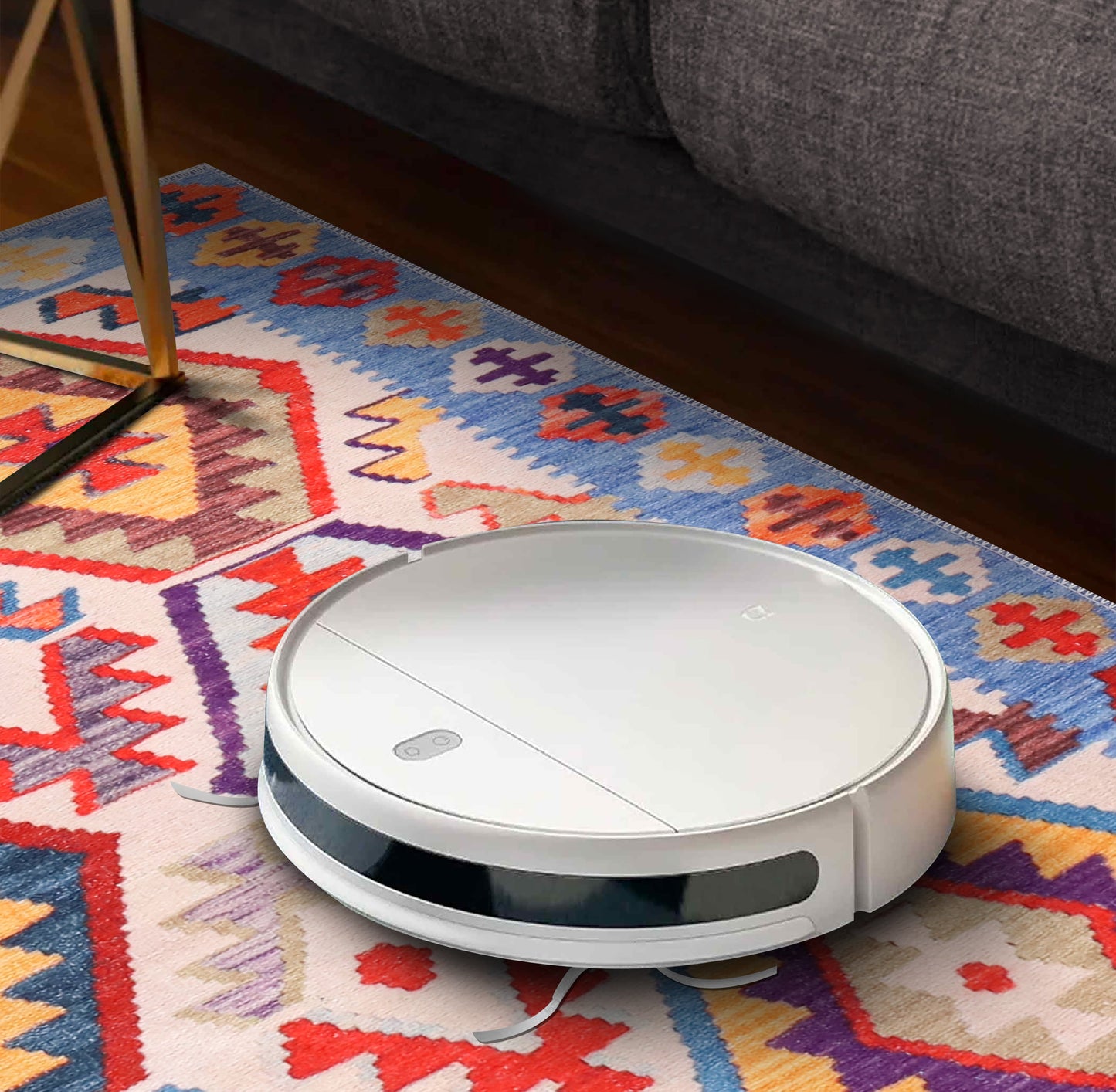 Ljuva Home Traditional Blue Abstract Washable Rug Design 1315