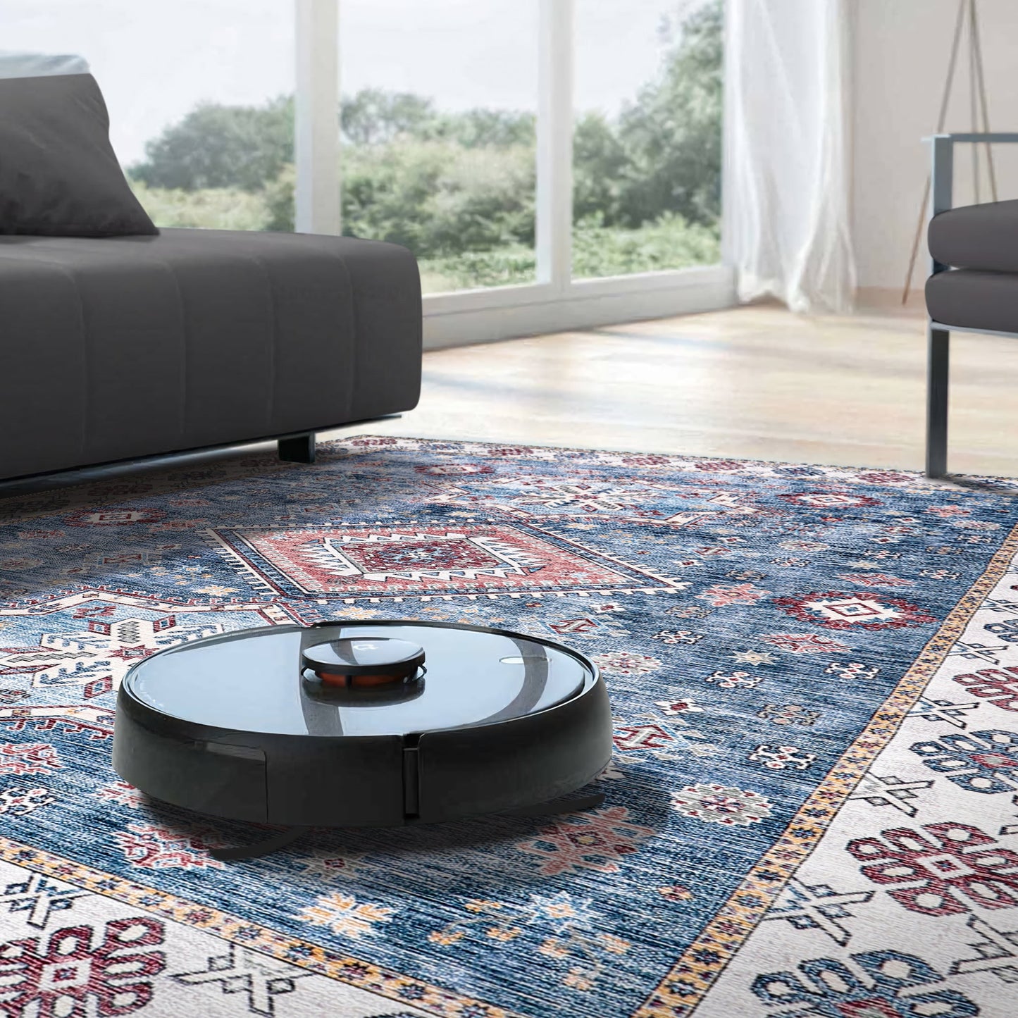 Ljuva Home - Tribal Multicolor Geometric Washable Rug, Design NL1016